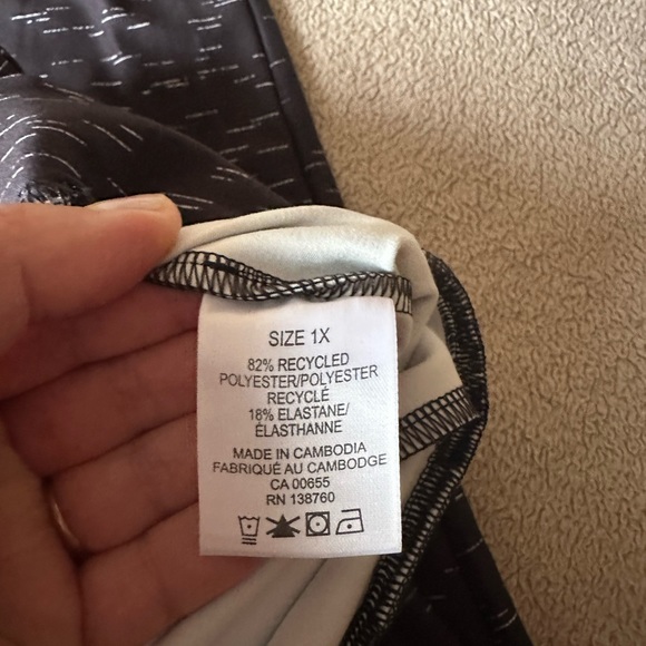 Penningtons Active Zone pants 1X EUC lined side pockets elastic waist cuffs - Picture 6 of 7